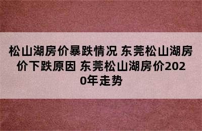 松山湖房价暴跌情况 东莞松山湖房价下跌原因 东莞松山湖房价2020年走势